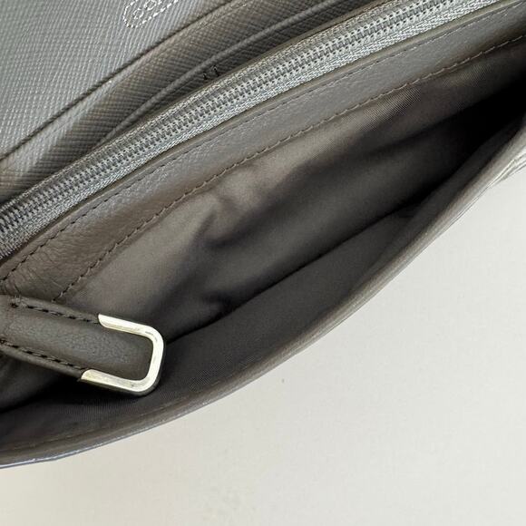 Coach Light Gray Jacquard Slim Envelope Wallet Madison Op Art Needlepoint - Picture 10 of 11